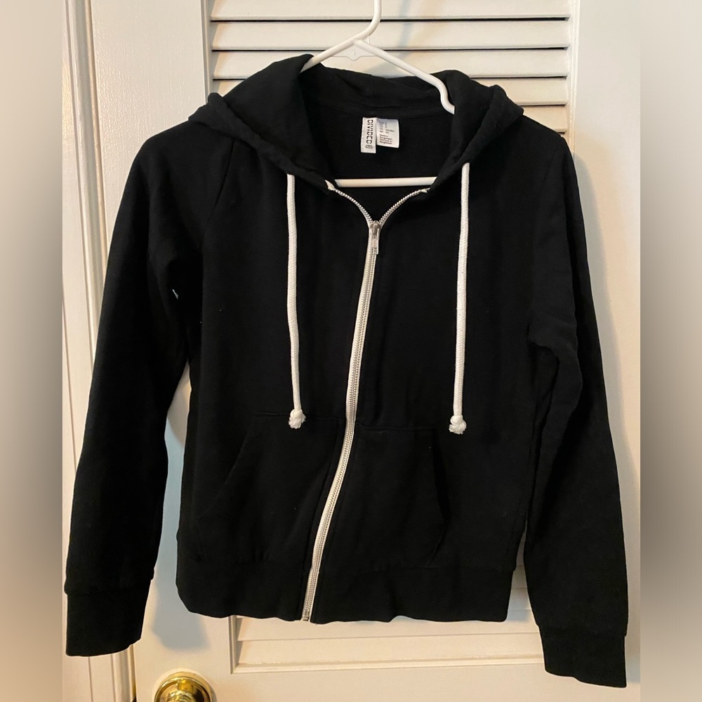 Never Worn Black Zip Up Hoodie